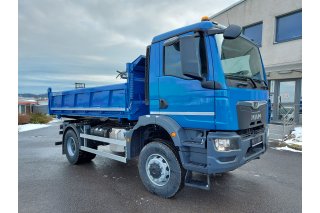MAN TGM 18.290 4x4 BB + třístranný sklápěč Molčík